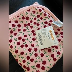 Cherry Gymboree NWT red/pink baby blanket